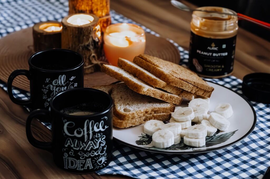 mug, coffee, cup, black, breakfast, coffee cup, food, bread, morning, food, food, food, food, food